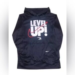 Nike Boys Level Up Black Graphic Hoodie Pullover Sweatshirt Size10/M,3BRAND R W